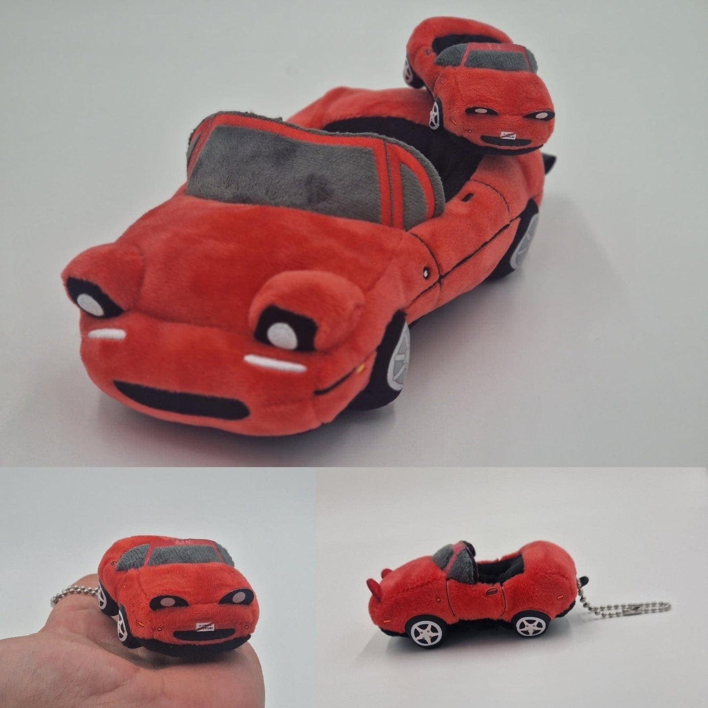 Autoplush Red Miata MX5 Keychain Plush Toy Car Soft Pillow