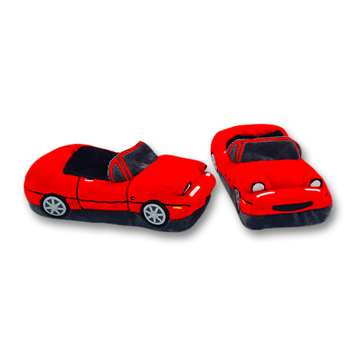 Autoplush Red Miata Kid Slippers Plush Toy Car Soft Pillow