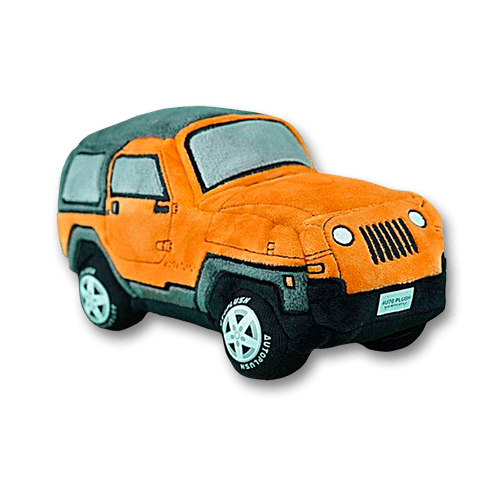 Autoplush Orange Wrangler SUV Plushie Plush Toy Car Soft Pillow